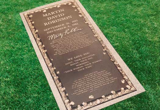 White Chapel Cemetery memorial markers