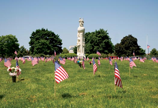 Memorial Park Cemetery unencumbered by headstones